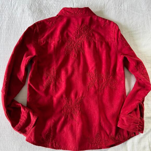 Coldwater Creek Western Red Button Down  - PXS - Picture 8 of 8